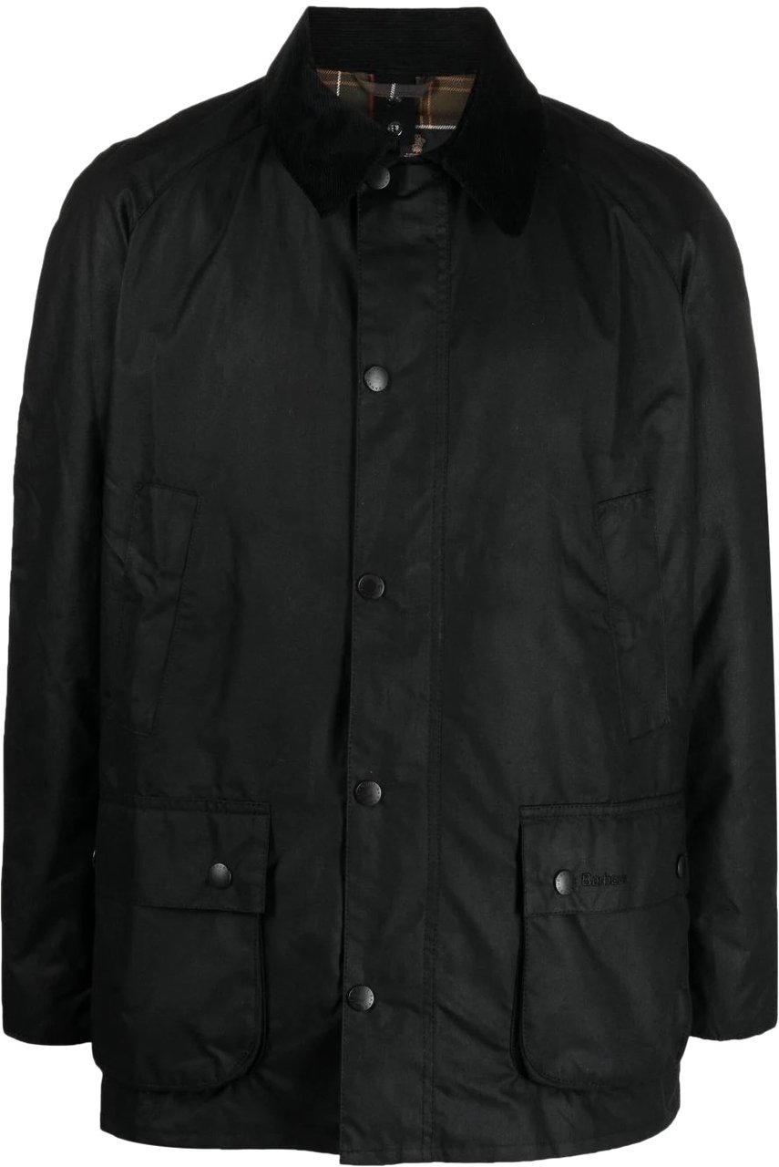 Barbour ashby wax jacket black Zwart