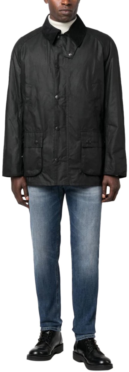 Barbour ashby wax jacket black Zwart