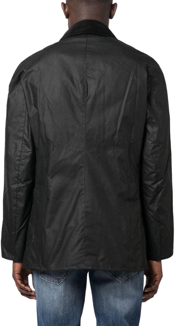 Barbour ashby wax jacket black Zwart
