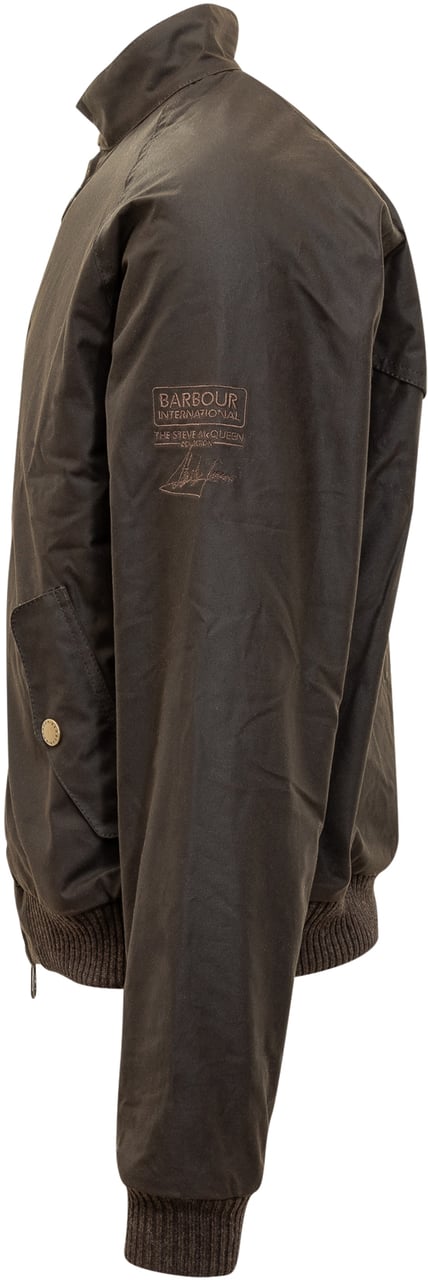 Barbour Barbour Giacca Bomber Marrone Cerata Groen