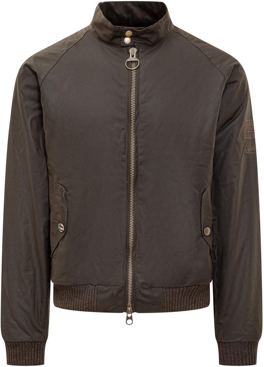 Barbour Barbour Giacca Bomber Marrone Cerata Groen