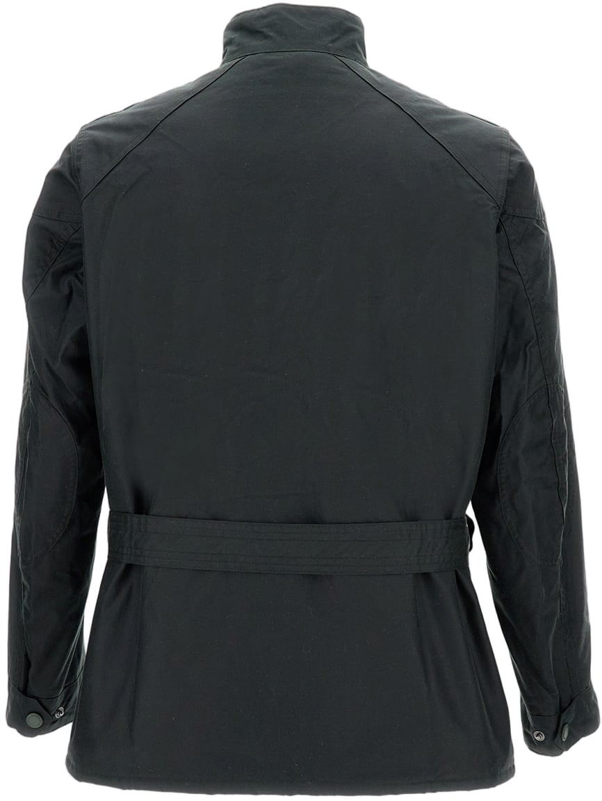 Barbour Slim Fit Blackwell Jacket With Corduroy Collar And Functional Design Zwart