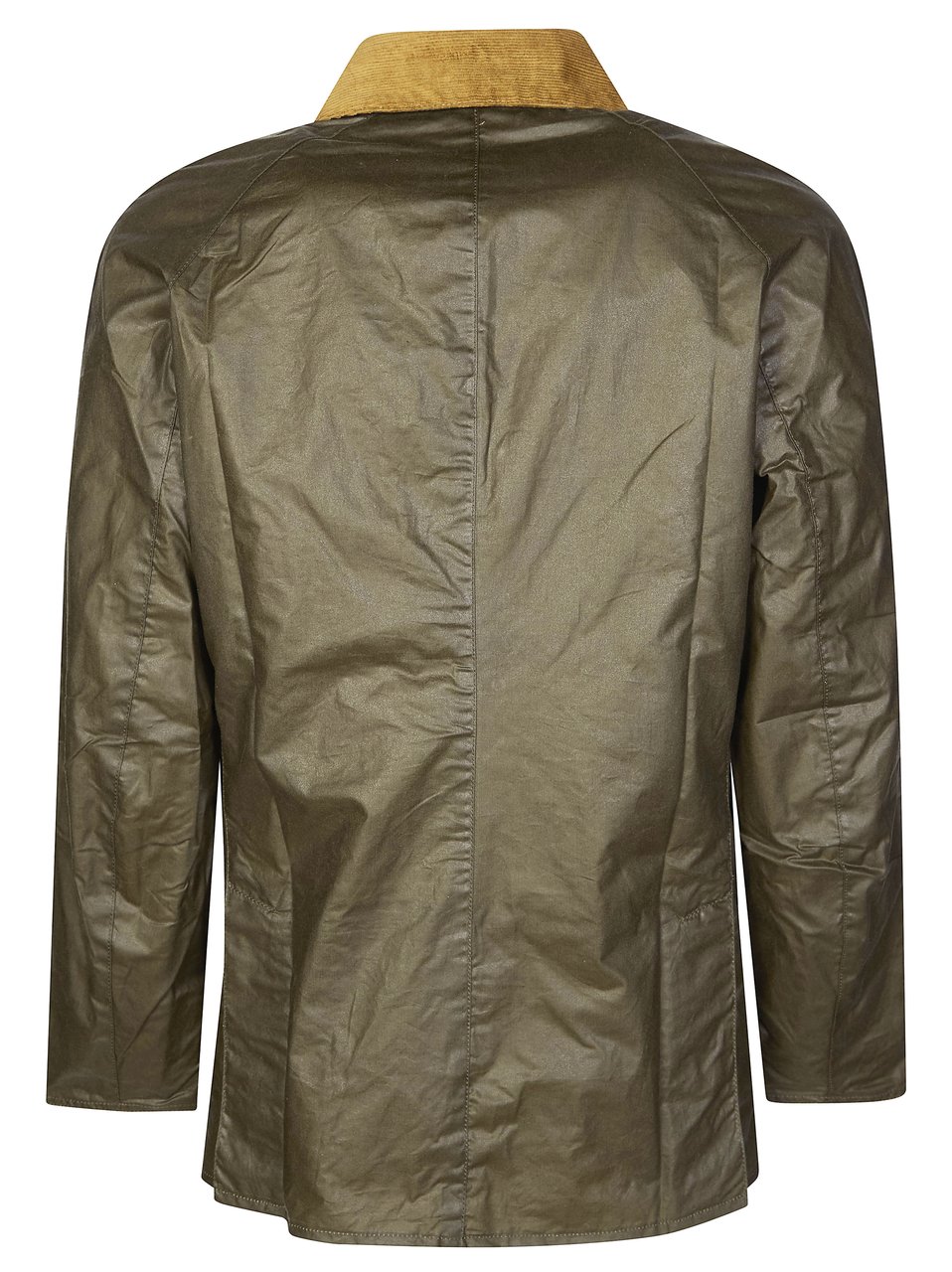 Barbour Green Waxed Corduroy Collar Jacket Grijs