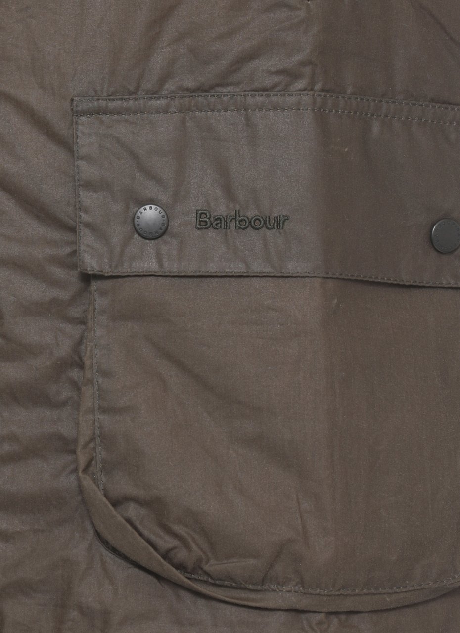 Barbour Green Ashby Corduroy-Collar Cotton Jacket Zwart