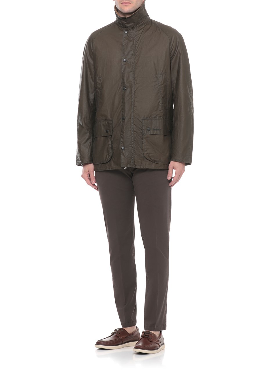 Barbour Green Ashby Corduroy-Collar Cotton Jacket Zwart