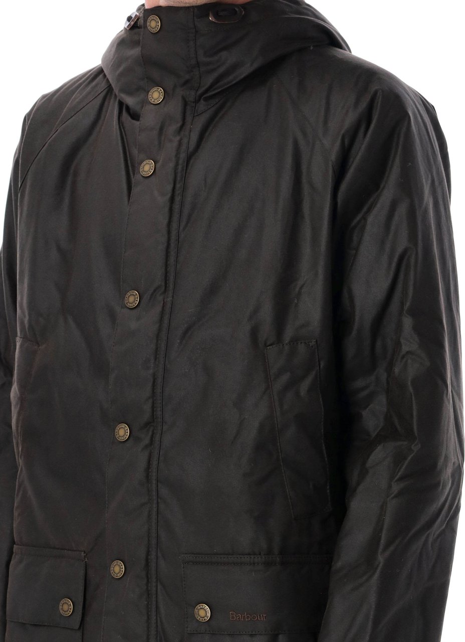 Barbour Bedale Wax Parka Verde Groen