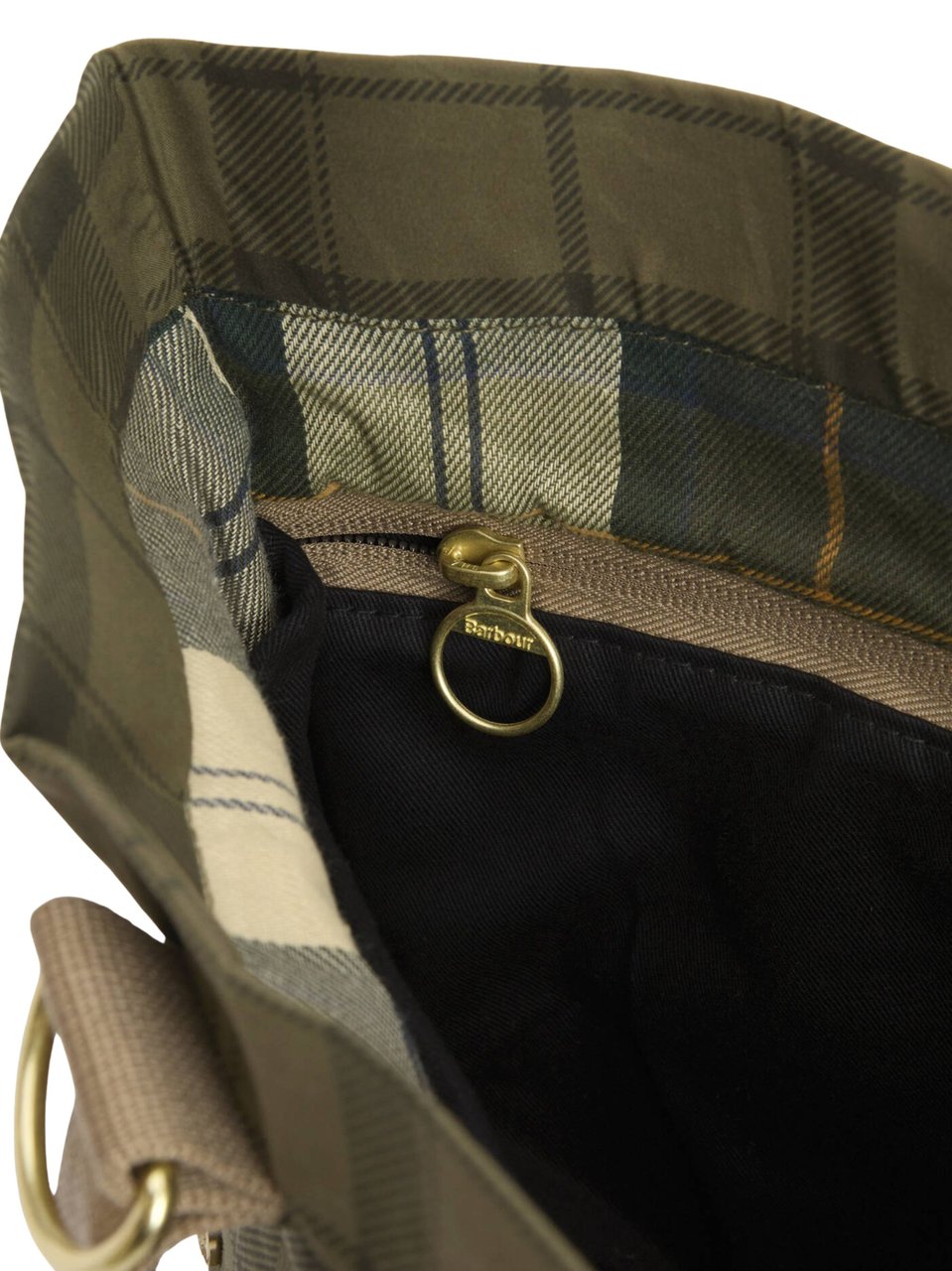Barbour Checkered Transport Carry-All Tote Bag Zwart