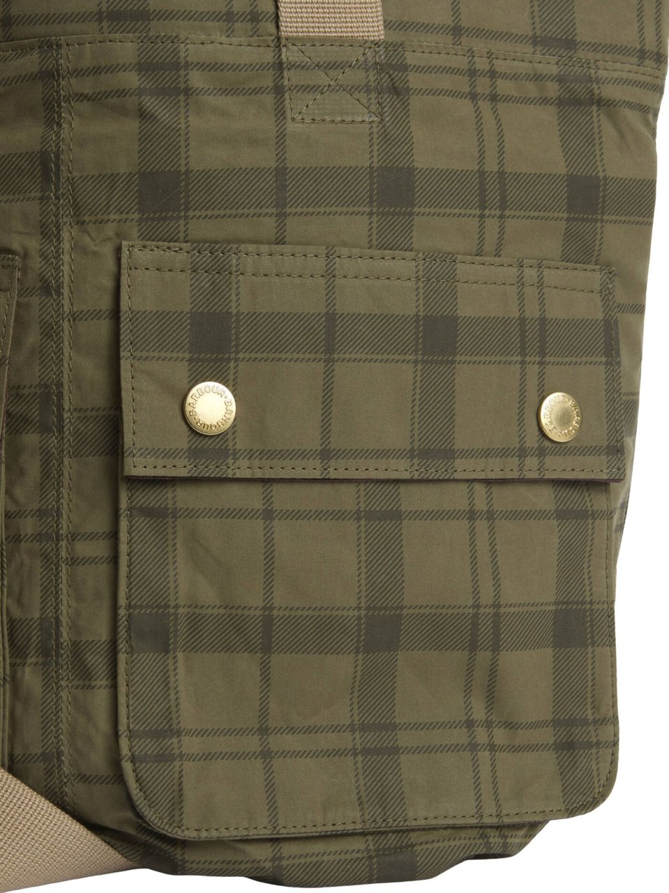 Barbour Checkered Transport Carry-All Tote Bag Zwart