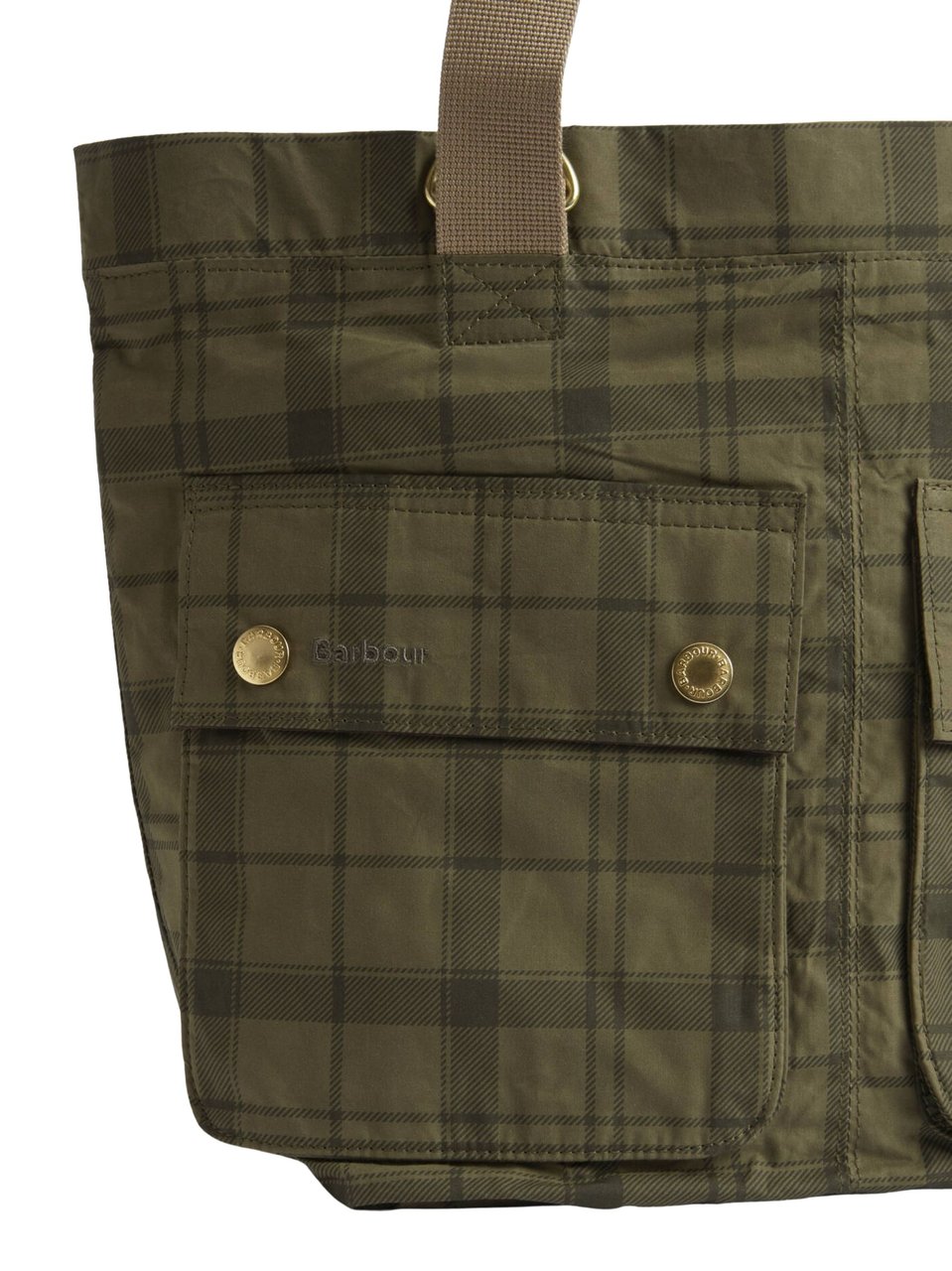 Barbour Checkered Transport Carry-All Tote Bag Zwart