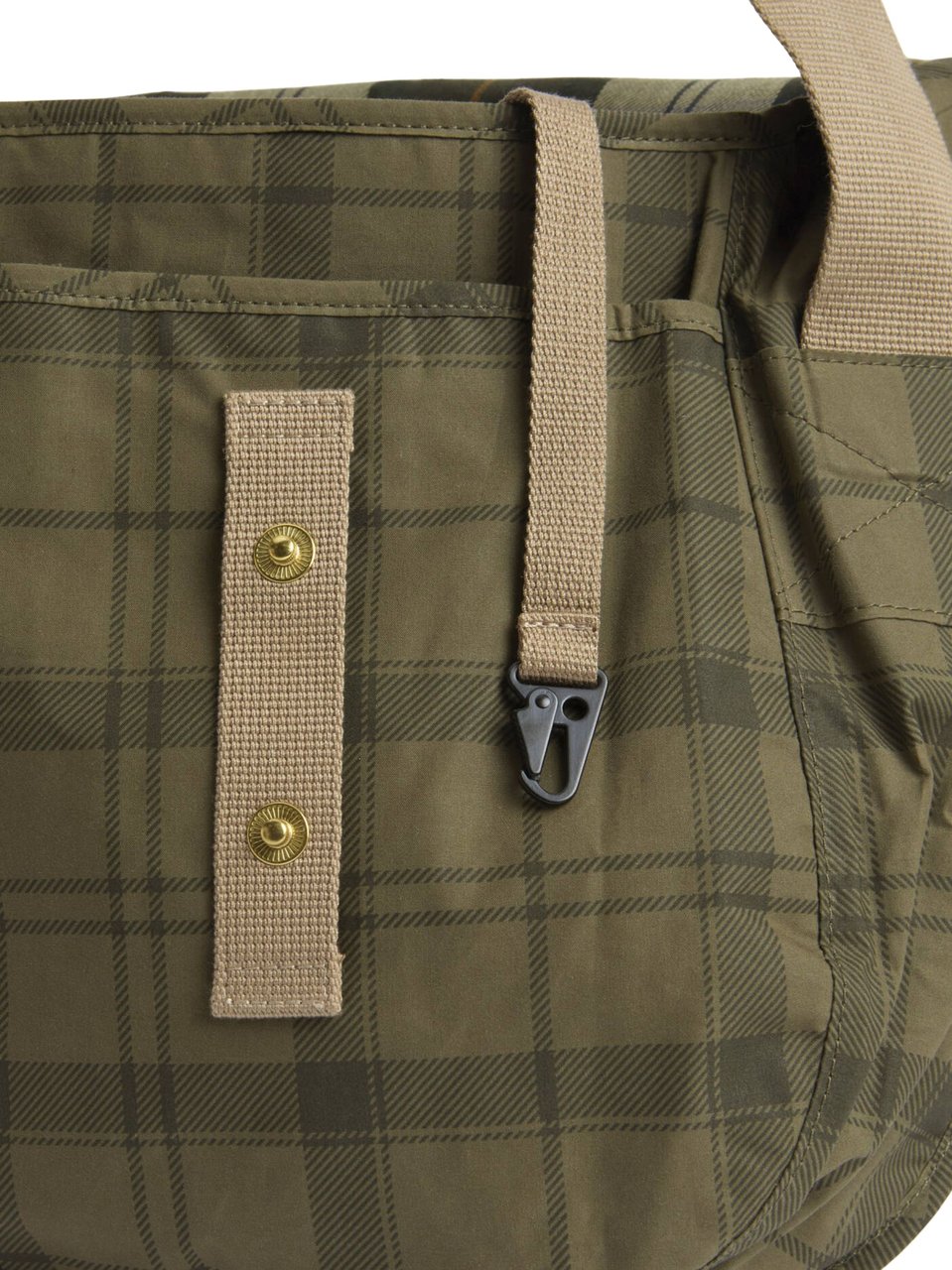 Barbour Riever Checkered Olive Transport Bag Grijs