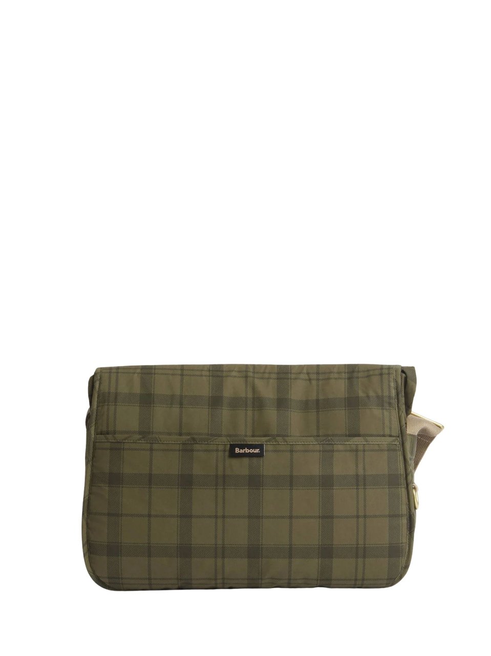 Barbour Riever Checkered Olive Transport Bag Grijs