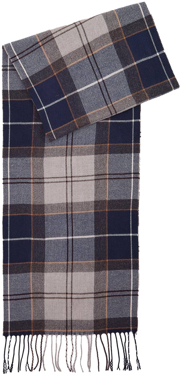 Barbour Scarfs Grey Midnight Tartan Grijs
