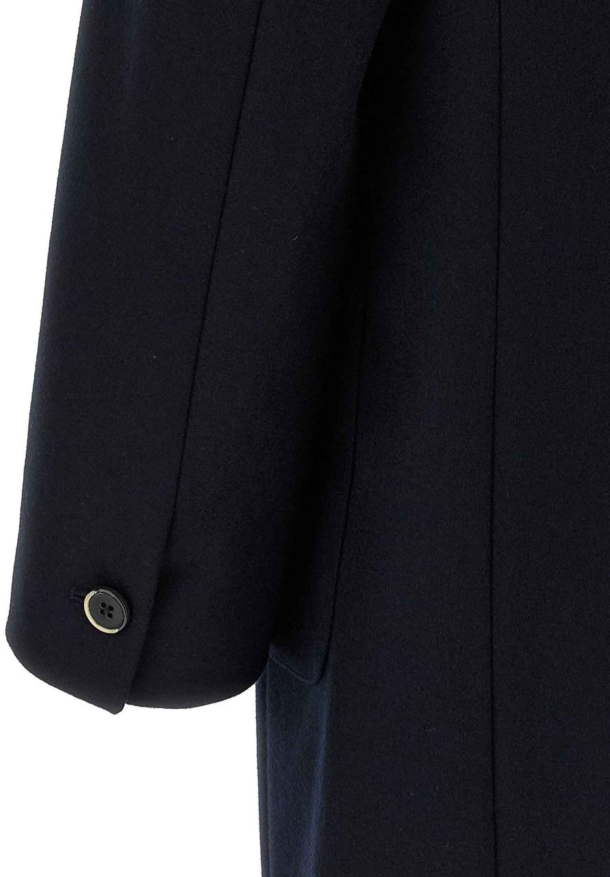 BARENA Blue Wool Coat Blauw