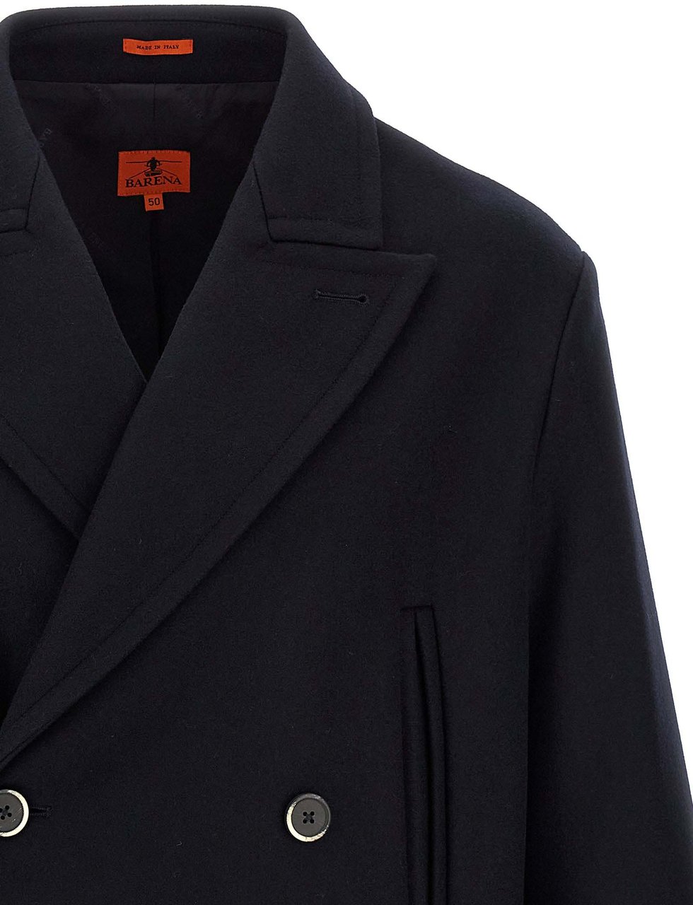 BARENA Blue Wool Coat Blauw