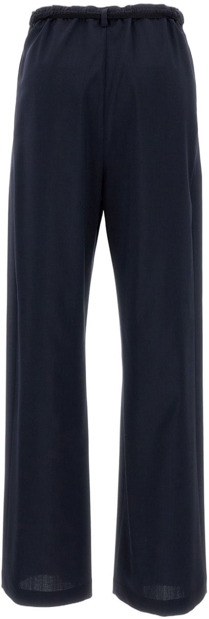 Barena Wide-Leg Trousers With Front Pleats Blauw