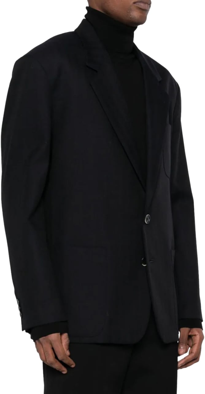 Barena Barena Jacket Redonda Postion Woven Navy Blue Blauw