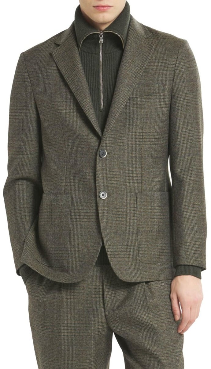 Barena Tailored Grey Wool Jacket Grijs
