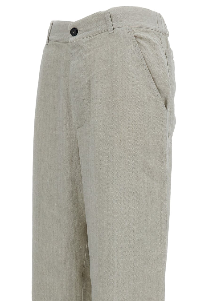 Barena Herringbone Weave Wide-Leg Trousers with Elasticated Waistband Wit