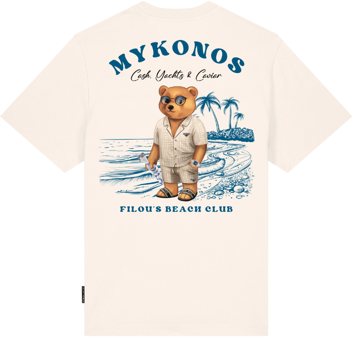 Baron Filou Baron Filou Oversized Backprint Mykonos The Summer Clubber Beige