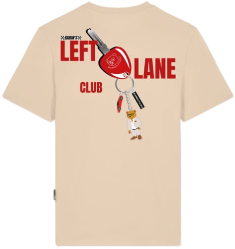 Baron Filou Baron Filou Backprint Left Lane Club T-Shirt Bruin Bruin