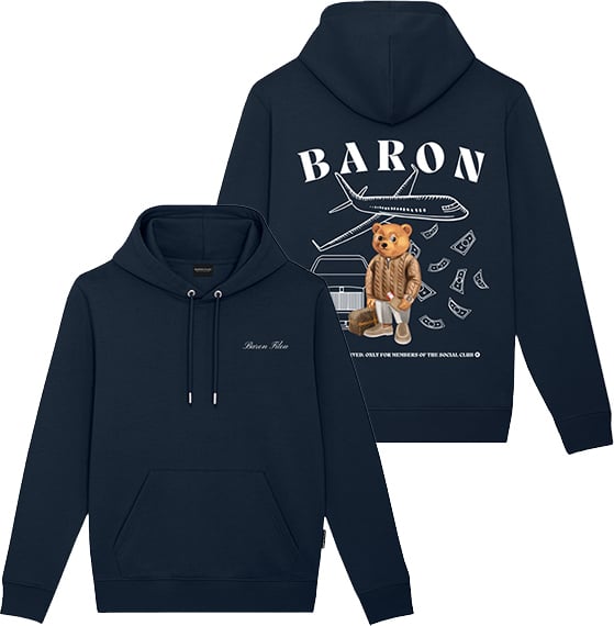 Baron Filou Baron Filou Cxlvi The First Class Flyer Backprint Hoodie Blauw