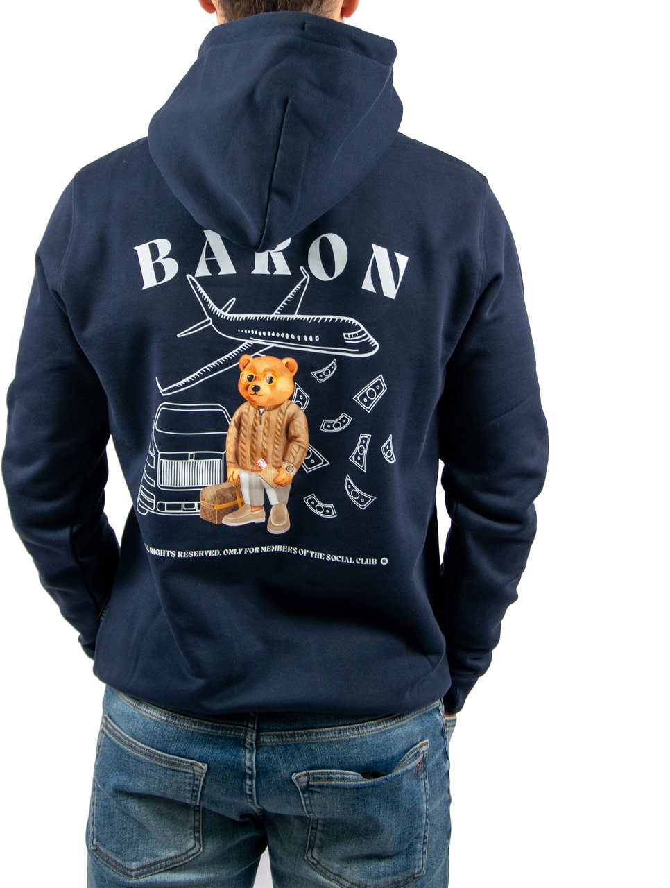 Baron Filou Baron Filou Cxlvi The First Class Flyer Backprint Hoodie Blauw