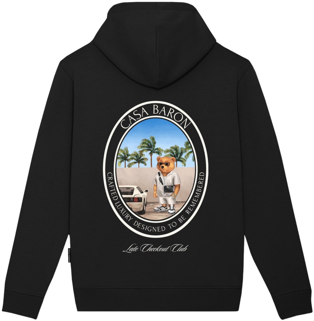 Baron Filou Oval Backprint Hoodie CLXIX Zwart Zwart