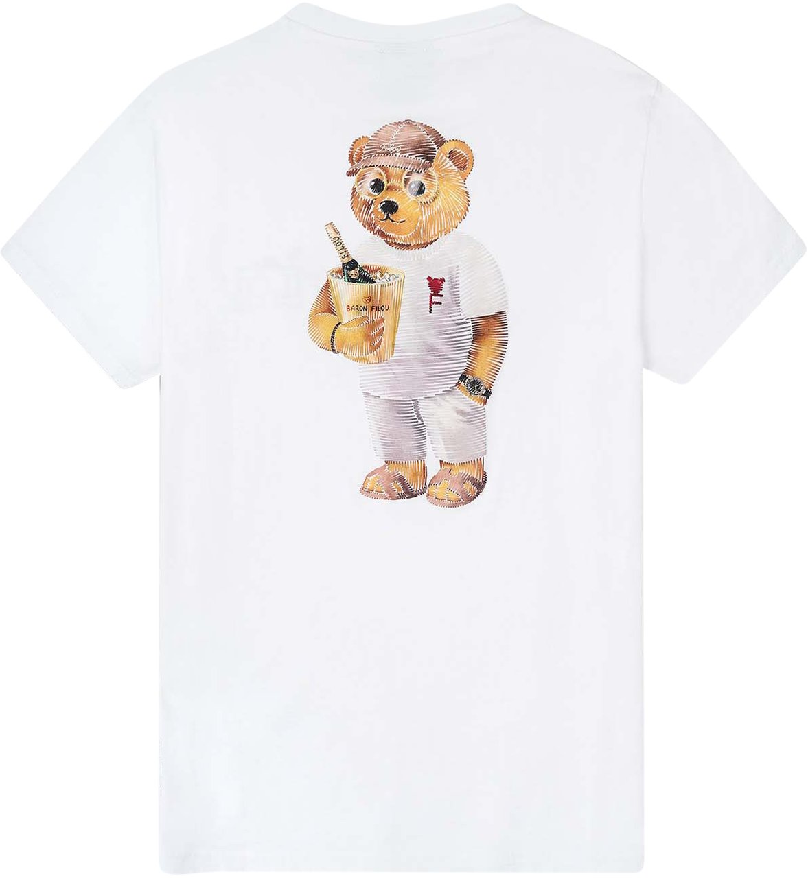 Baron Filou Backprint T-Shirt with Box Design, Filou CXXIII. Wit