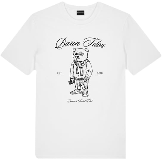 Baron Filou Baron Filou Clii The millionaire Backprint Sketch T-Shirt Wit