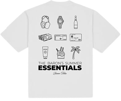Baron Filou Baron Filou Oversized Backprint T-Shirt Baron Beach Bill Wit