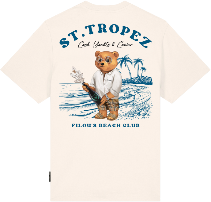 Baron Filou Baron Filou Oversized Backprint The Champagne Splasher ST.Tropez Beige