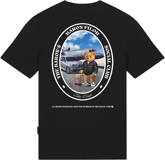 Baron Filou Baron Filou Cli Backprint The Jetset Traveler Zwart