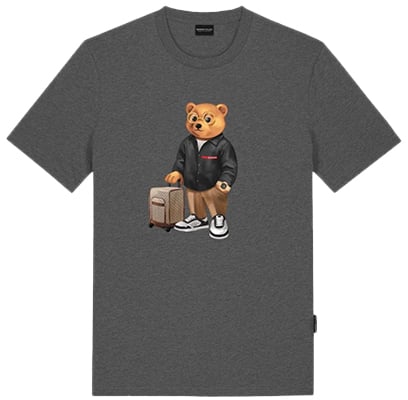 Baron Filou Cli. The Jetset Traveler T-Shirt Grijs
