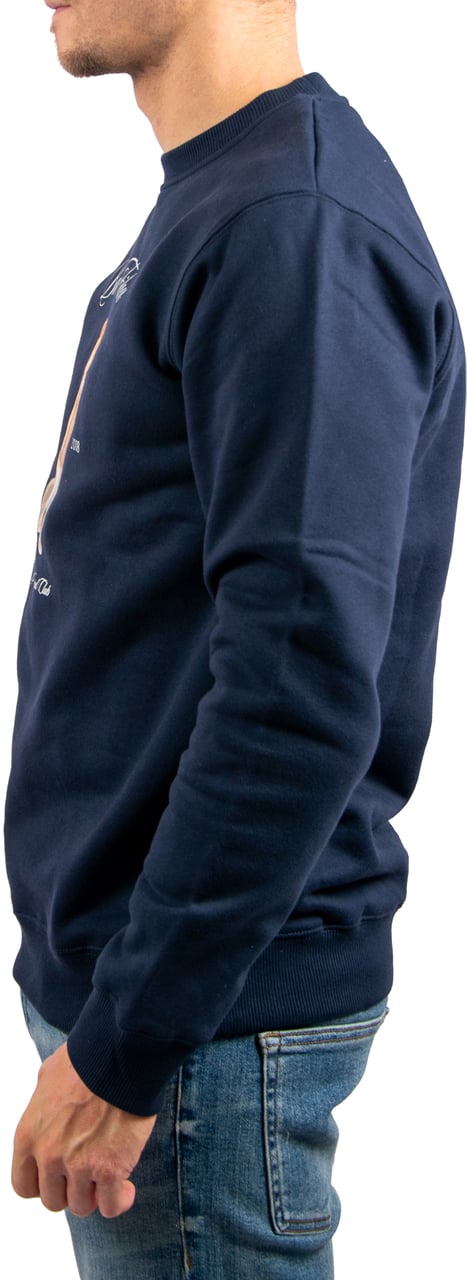 Baron Filou Baron Filou Cxlvi The First Class Flyer Pullover Baron's Social Club Sweater Blauw