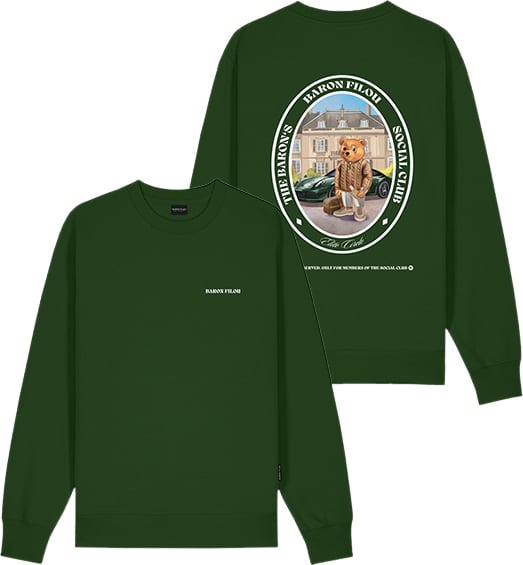 Baron Filou Baron Filou Cxlvi The First Class Flyer Backprint Sweater Groen