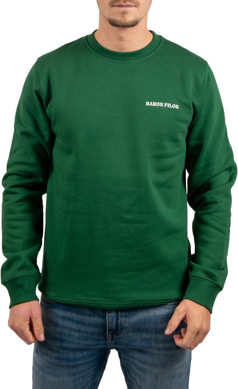 Baron Filou Baron Filou Cxlvi The First Class Flyer Backprint Sweater Groen