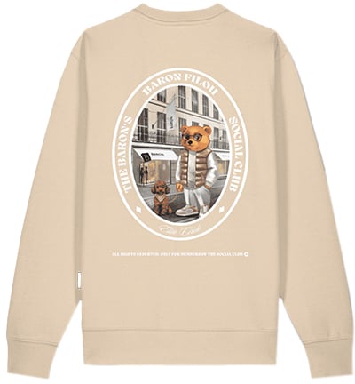 Baron Filou The Crozy Companion Oval Backprint Sweater Beige