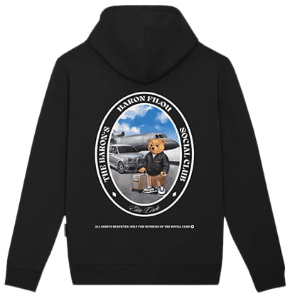 Baron Filou The Jetset Traveler Backprint Hoodie Zwart