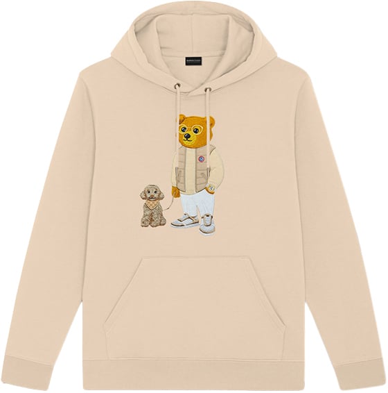 Baron Filou Baron Filou Cl The Cozy Companion Embroidered Hoodie Beige