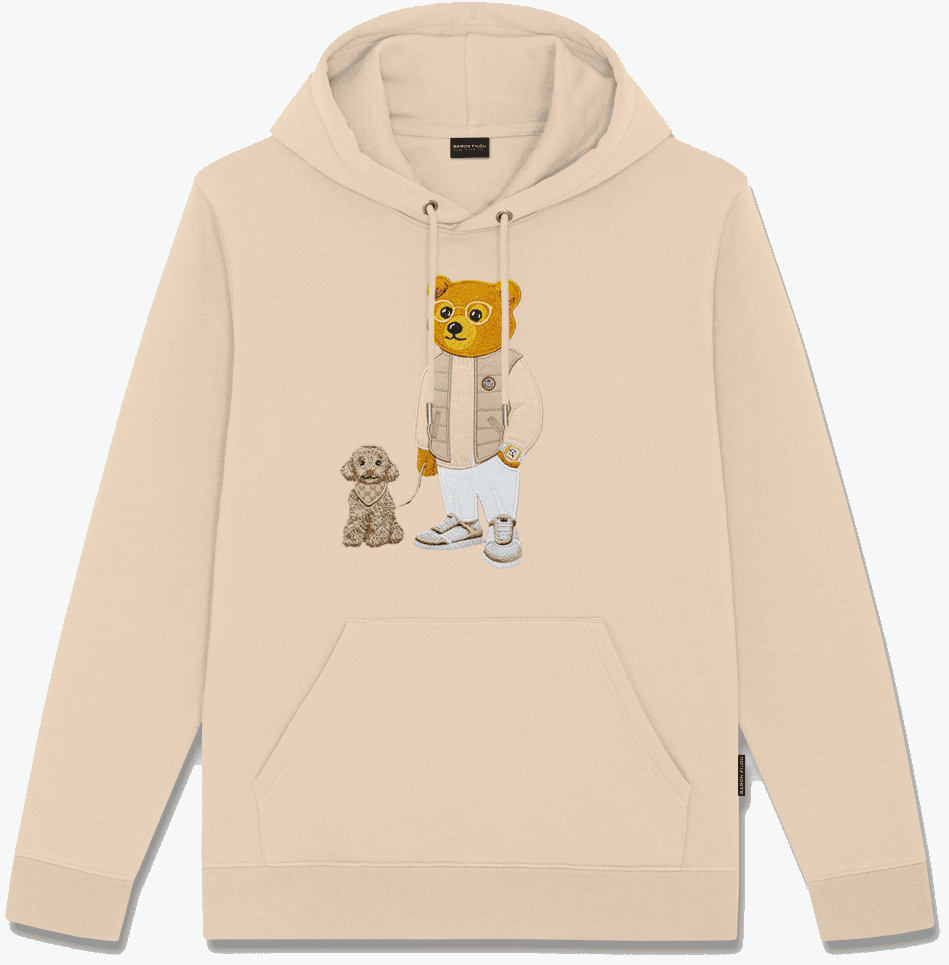 Baron Filou Embroidered Hoodie Filou CL. Beige