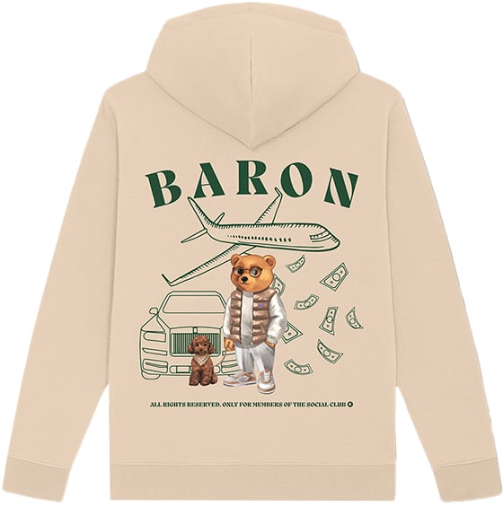 Baron Filou Baron Filou Cxlvi The First Class Flyer Backprint Hoodie Beige