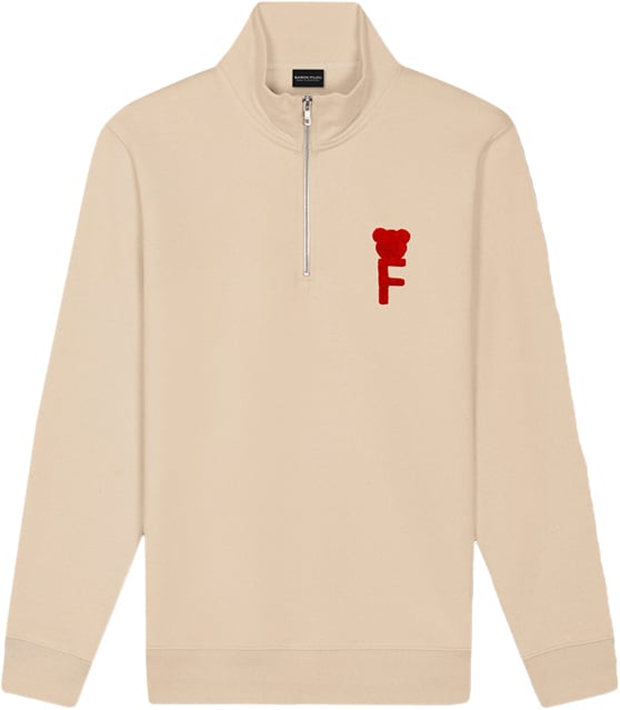 Baron Filou Baron Filou Chenille F Half-Zip Beige