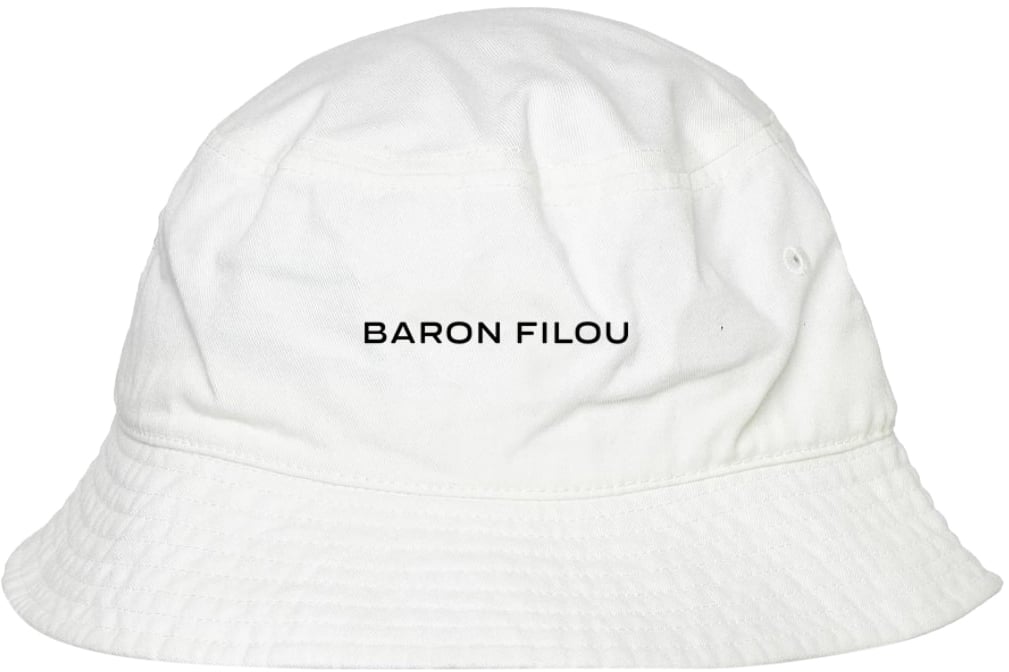 Baron Filou Organic Bucket Hat, white Wit