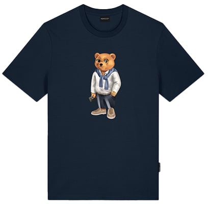 Baron Filou Baron Filou Clii. The Millionaire T-Shirt Blauw