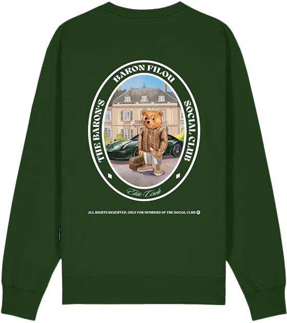 Baron Filou Cxlvi The First Class Flyer Backprint Sweater Groen