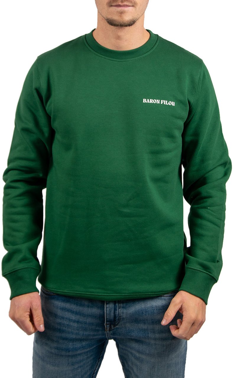 Baron Filou Cxlvi The First Class Flyer Backprint Sweater Groen