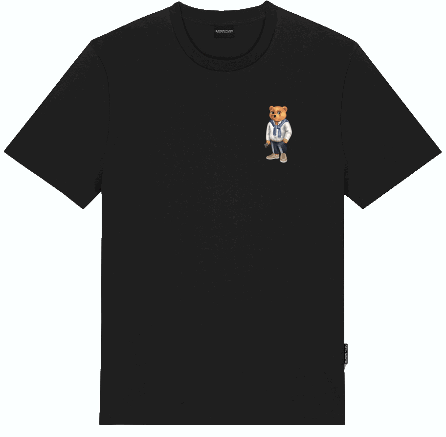Baron Filou Chestprint T-Shirt Filou CLII. Zwart