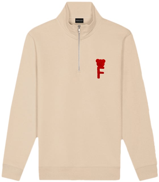 Baron Filou Baron Filou Chenille F Half-Zip Beige