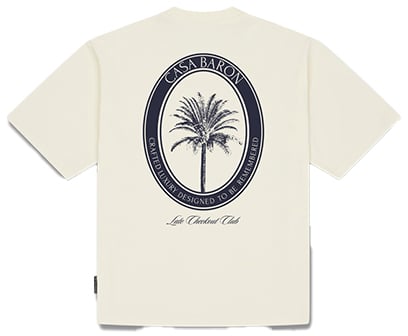 Baron Filou Baron Filou Oversized Backprint T-Shirt Casa Baron Palm Beige