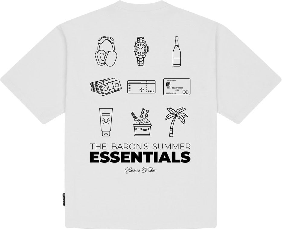 Baron Filou Oversized Backprint T-Shirt SUMMER ESSENTIALS Wit